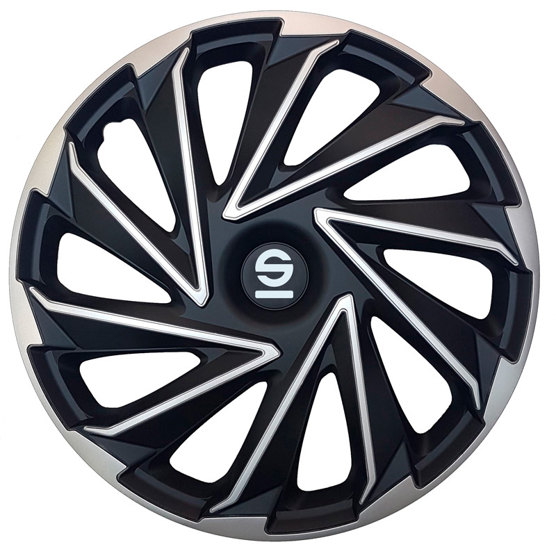 Sparco Wieldoppen Varese - 15-inch - Zilver/Zwart - Set van 4 stuks