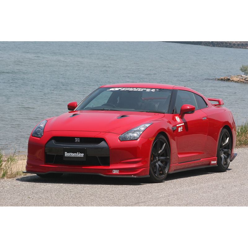 Chargespeed Voorspoiler  Nissan GT-R R35 BottomLine (FRP Zwart)