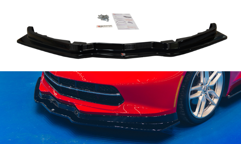 Voorspoiler Chevrolet Corvette C7 V.1 Glanzend Zwart