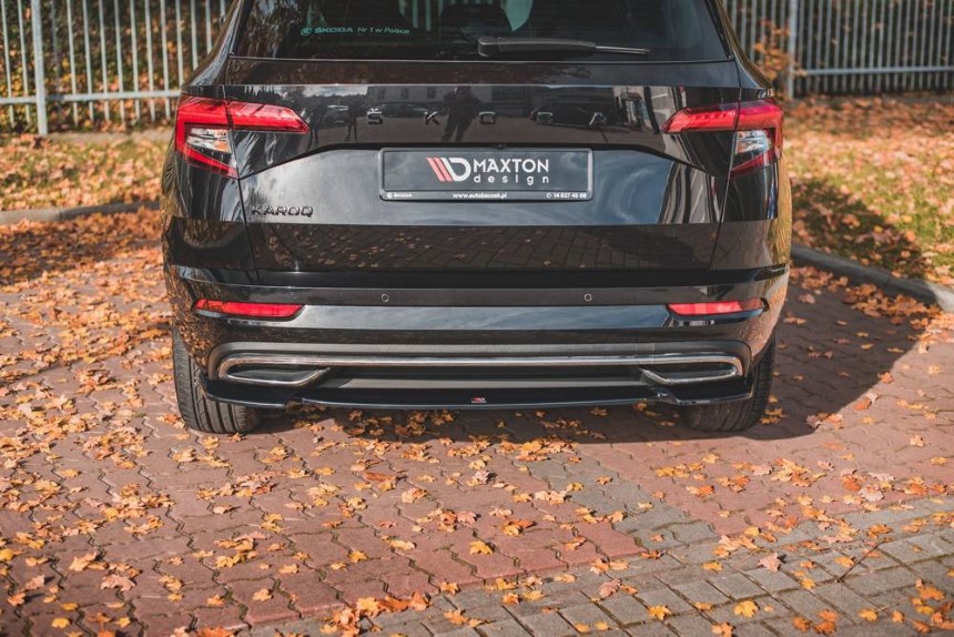 Achter opzetstuk Skoda Karoq sportline Maxton Design glans zwart