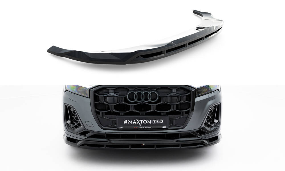Voorspoiler Audi Q7 S-Line MK2 Facelift 2 Maxton Glanzend zwart