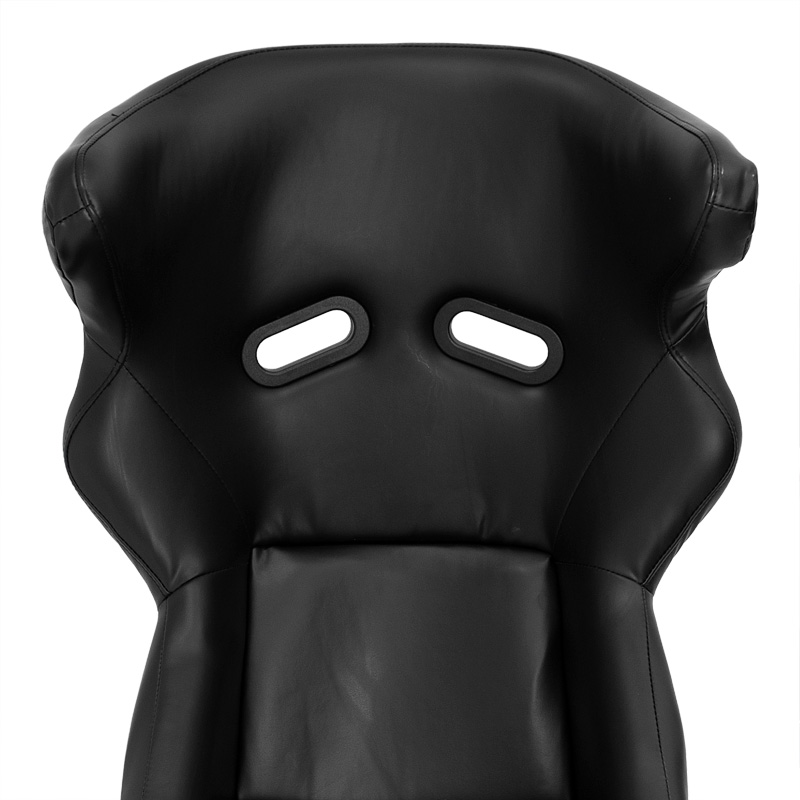 Sportstoel 'FS' - Zwart Kunstleder - Vaste polyester rugleuning - incl. sledes