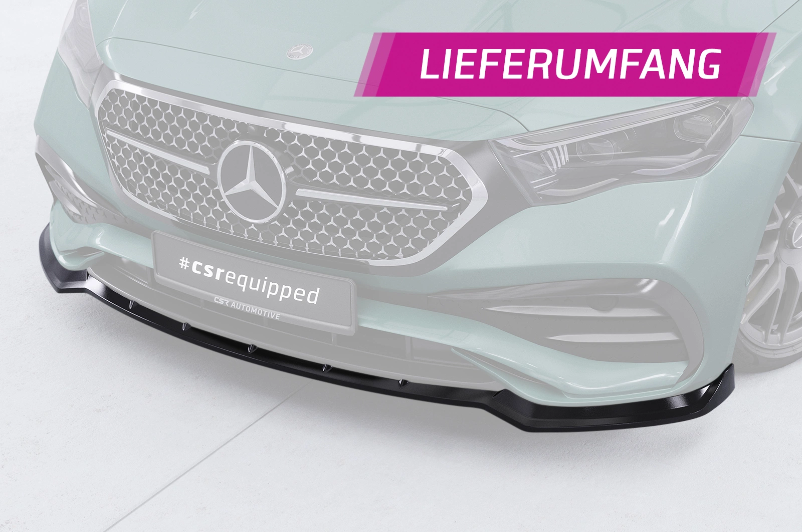 Voorspoiler Mercedes-Benz E-Klasse W214 / S214 Glans Zwart – CSR Automotive 