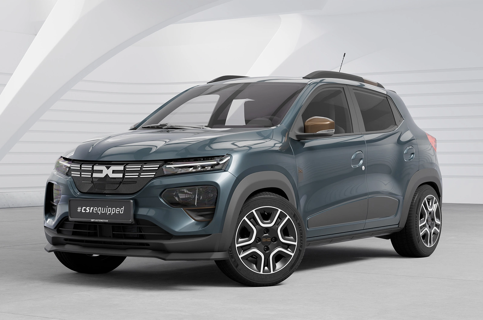 Voorspoiler Dacia Spring Electric Glans Zwart 2020– CSR