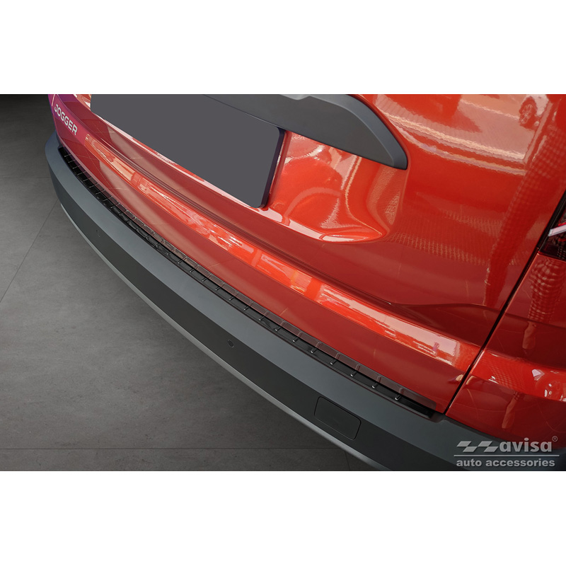 Zwart RVS Achterbumperprotector  Dacia Jogger 2022- 'Ribs'