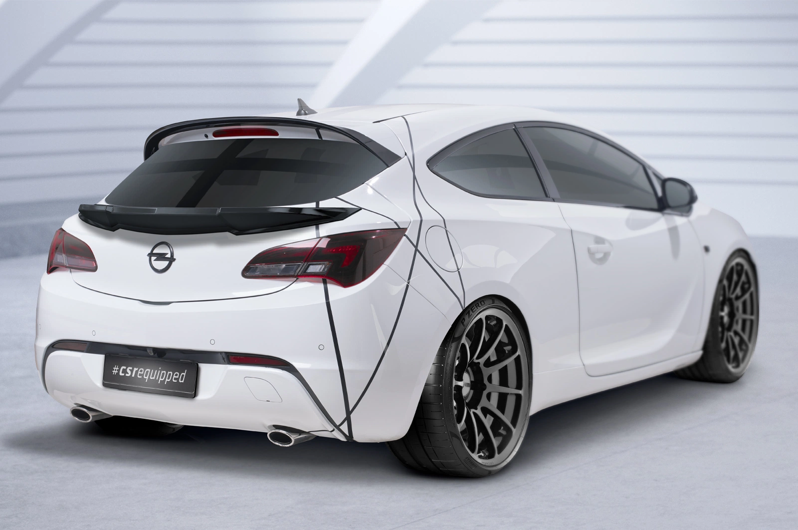 Achterspoiler Opel Astra J GTC glans zwart 2012–2018