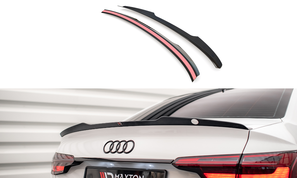 Spoiler Audi A4 B9 FL Maxton Glans Zwart