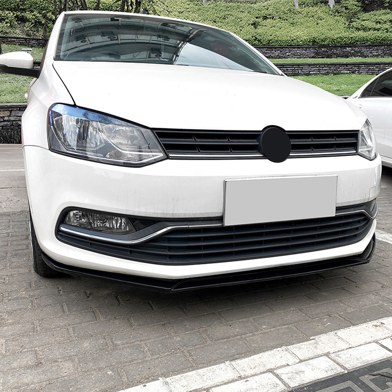 Voorspoilerlip  Volkswagen Polo 6R/6C 2009-2017 excl. GTi/GT/WRC (Glanzend Zwart ABS)