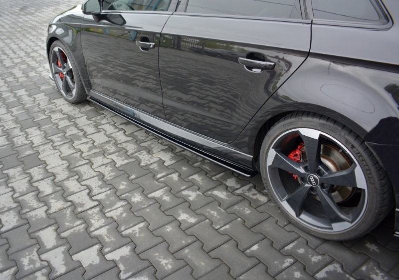 ZijSkirts Diffusers Audi RS3 8V FL Sportback Glanzend Zwart
