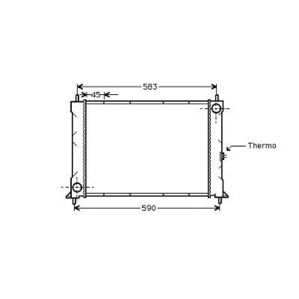 Radiator ROVER 200 91-95 522x400x22 2.0 I 16V +/-AC