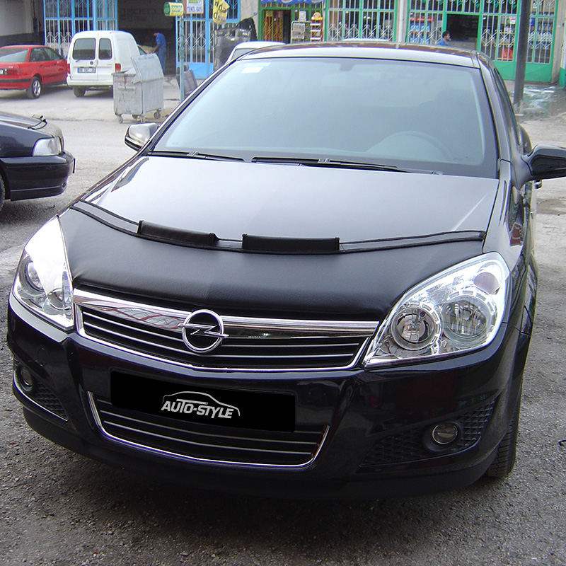 Motorkapsteenslaghoes  Opel Astra H 5 deurs 2004-2008 zwart