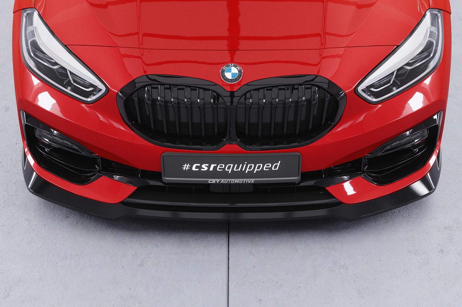 Voorspoiler BMW 1er F40 glans zwart