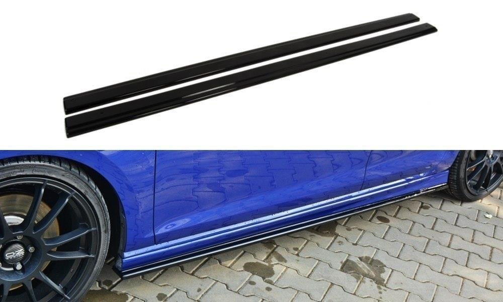 Zijskirts VW Golf 7 R / R-Line Hatchback & Estate Glans Zwart