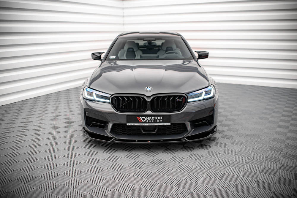 Voorspoiler V.1 BMW M5 F90 FL Maxton Glans Zwart