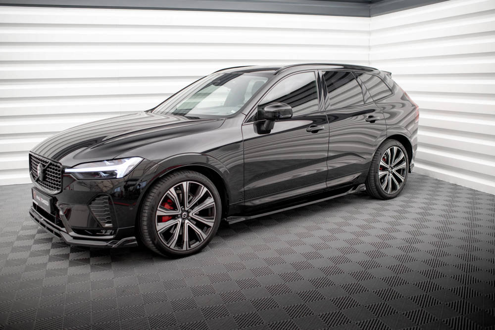 Zijskirts Volvo XC60 R-Design Facelift Maxton Glans Zwart