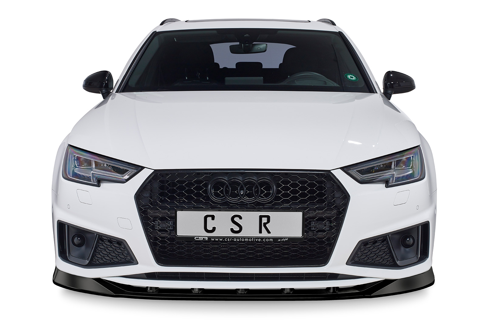 Voorspoiler Audi A4 B9 (type 8W) S-Line Competition glans zwart