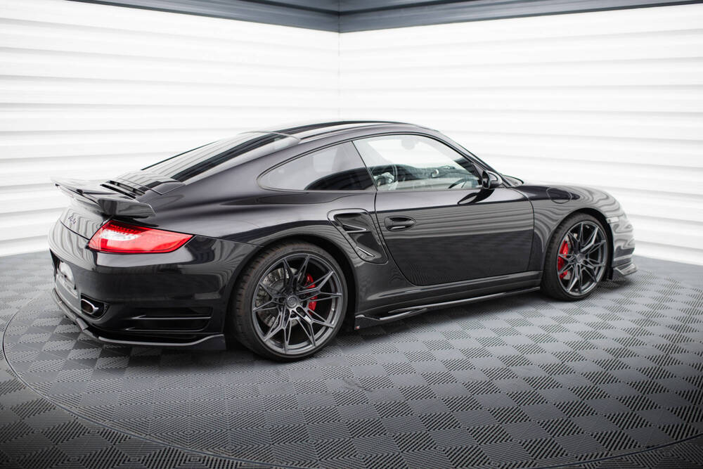 Zijskirts Porsche 911 Turbo 997 Maxton Glans Zwart