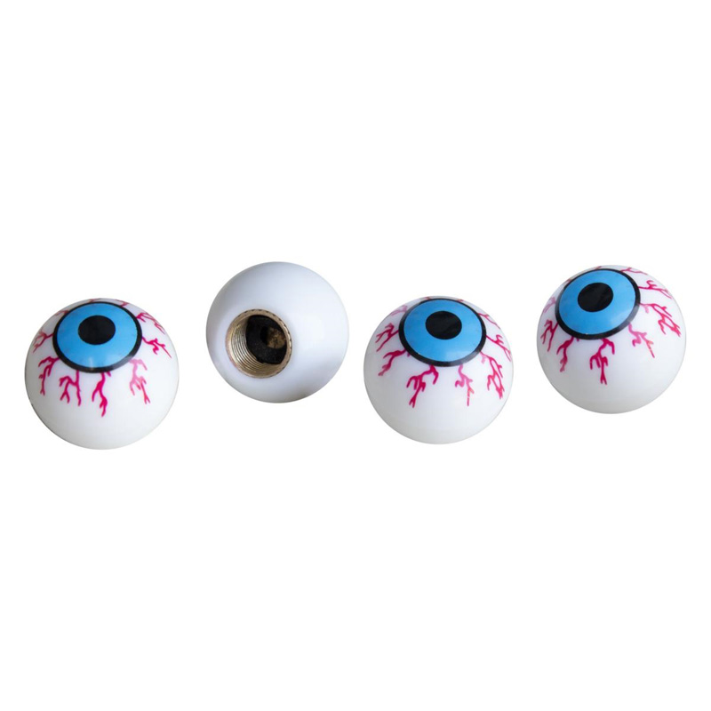 Simoni Racing Ventielkapjes Shocking Eyes - Blauw/Rood/Wit - 4 stuks