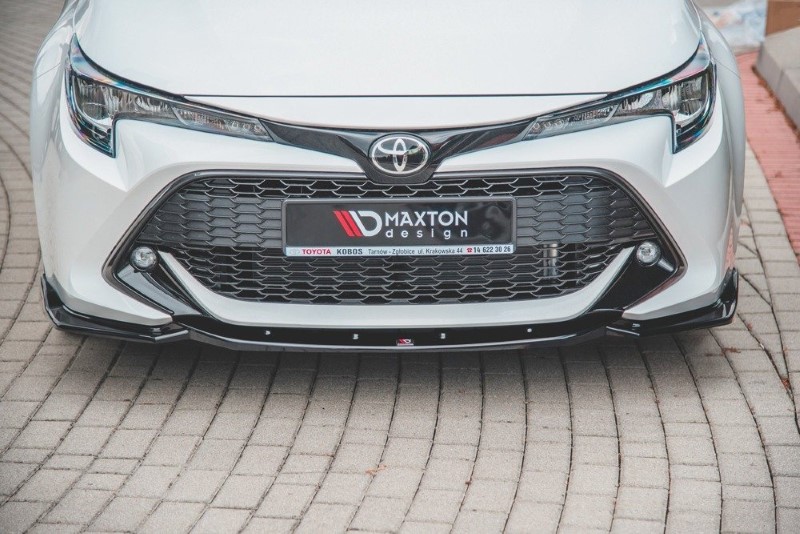 Voorspoiler Toyota Corolla XII Touring Sports/ Hatchback Glans Zwart V.2