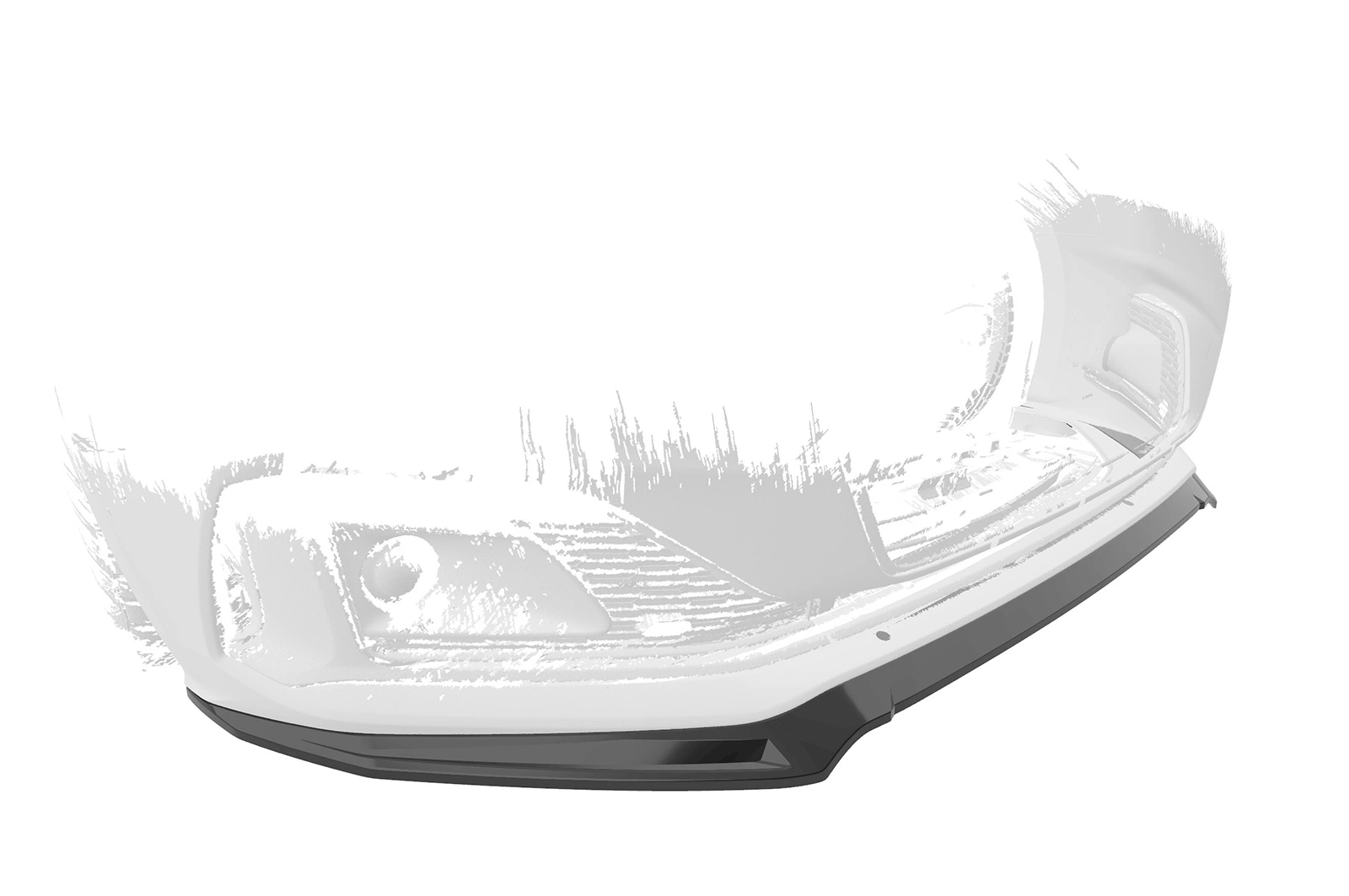 Voorspoiler Audi A5 F5 Basis / Advanced Glans Zwart van CSR Automotive (Facelift 2019-)