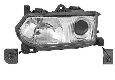 koplamp, H1+H1, rechts,-07/1999 Alfa Romeo 145/146, 1994-2000