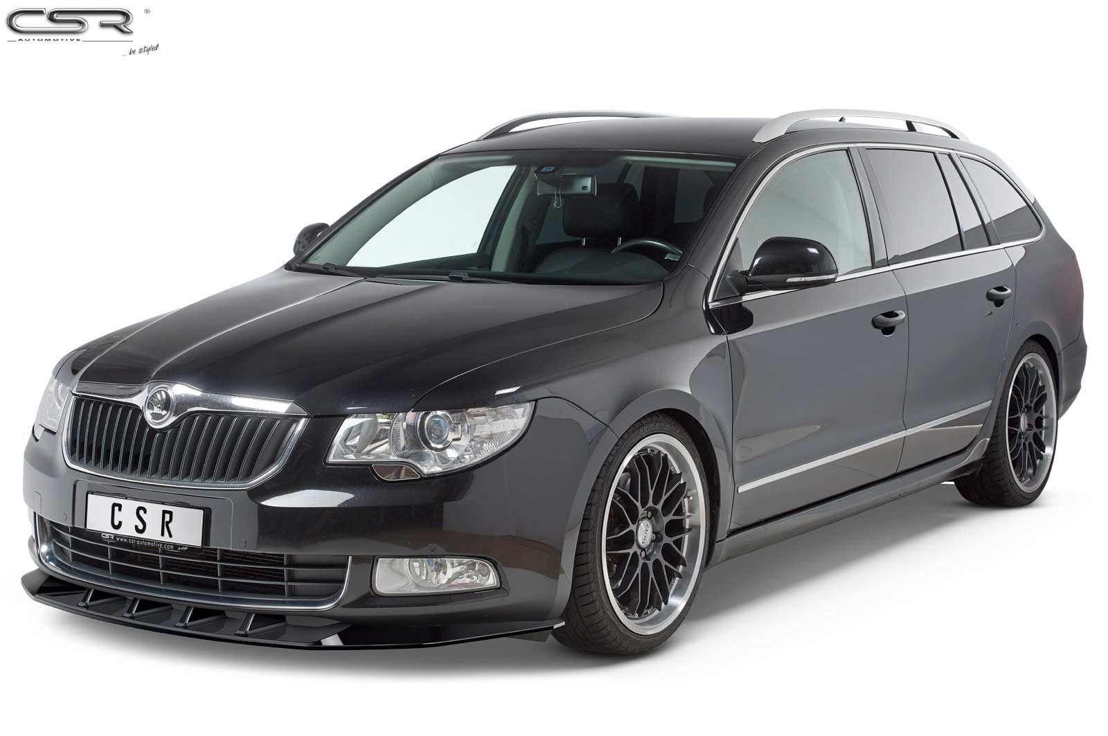 Voorspoiler Skoda Superb II Glans Zwart – 2008–06/2013
