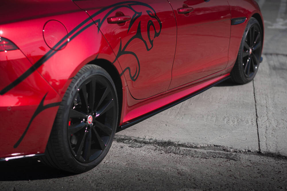 Zijskirts Jaguar XE R-Dynamic X760 FL Maxton Glans Zwart