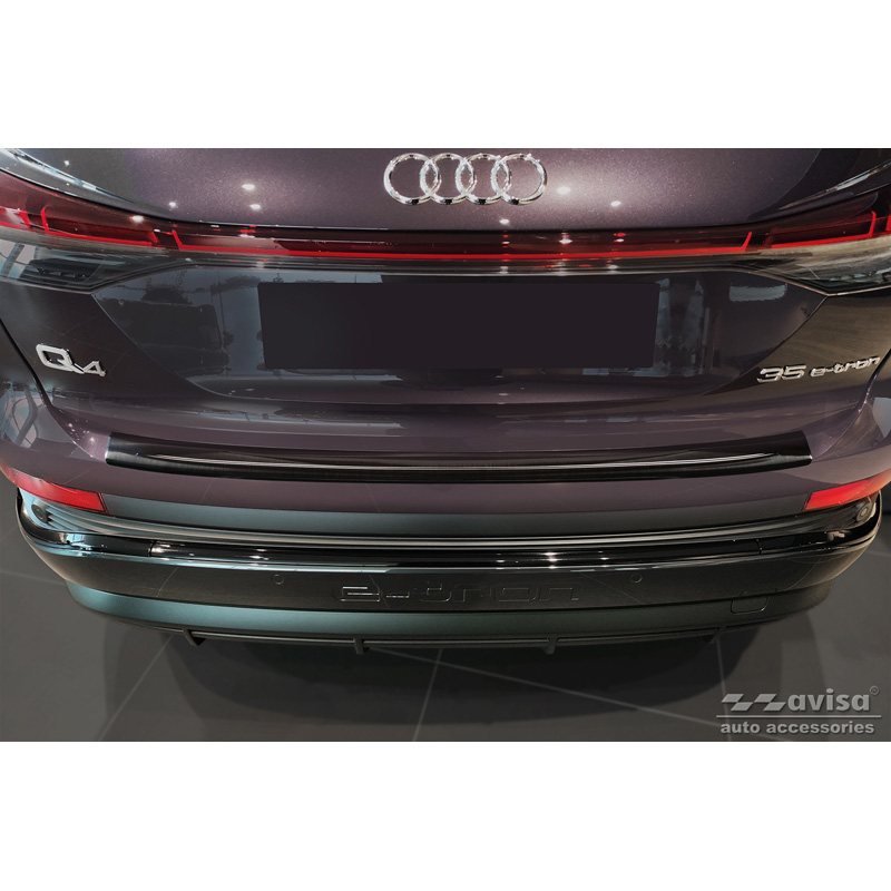 Zwart RVS Achterbumperprotector  Audi Q4 E-Tron 2021-