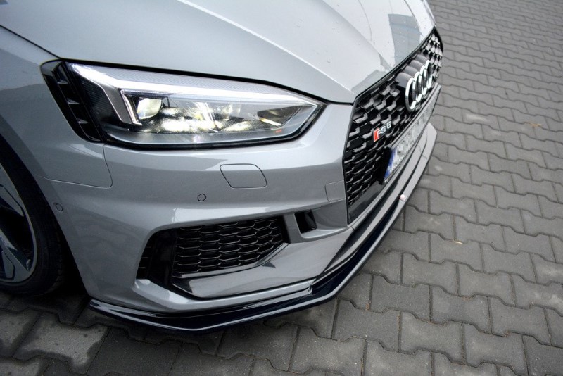 Voorspoiler Audi RS5 F5 Coupe / Sportback V.2 Glanzend Zwart