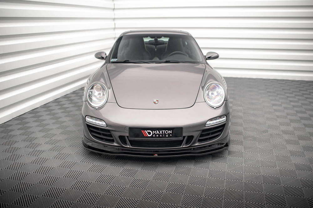 Voorspoiler V.1 Porsche 911 Carrera GTS 997 Facelift 2009 - 2011 Maxton Glans Zwart