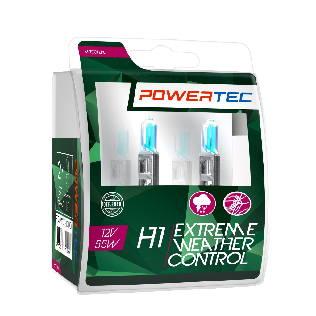Mtech Powertec Extreme Weather Control H1 bulbs 12V DUO