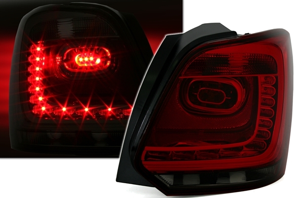 Taillights VW Polo 6R 09- red/clear LED