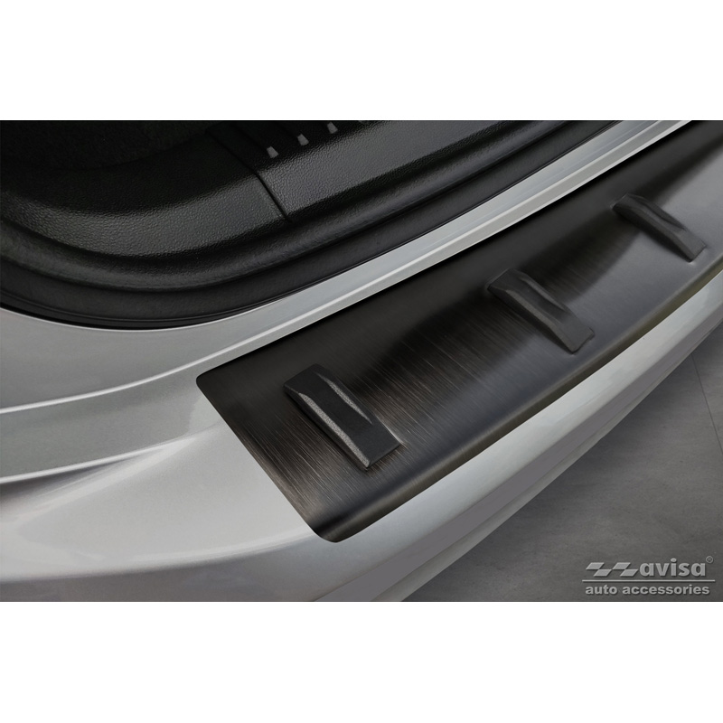 Zwart RVS Achterbumperprotector  Ford Focus IV Wagon incl. ST-Line 2018- 'STRONG EDITION'