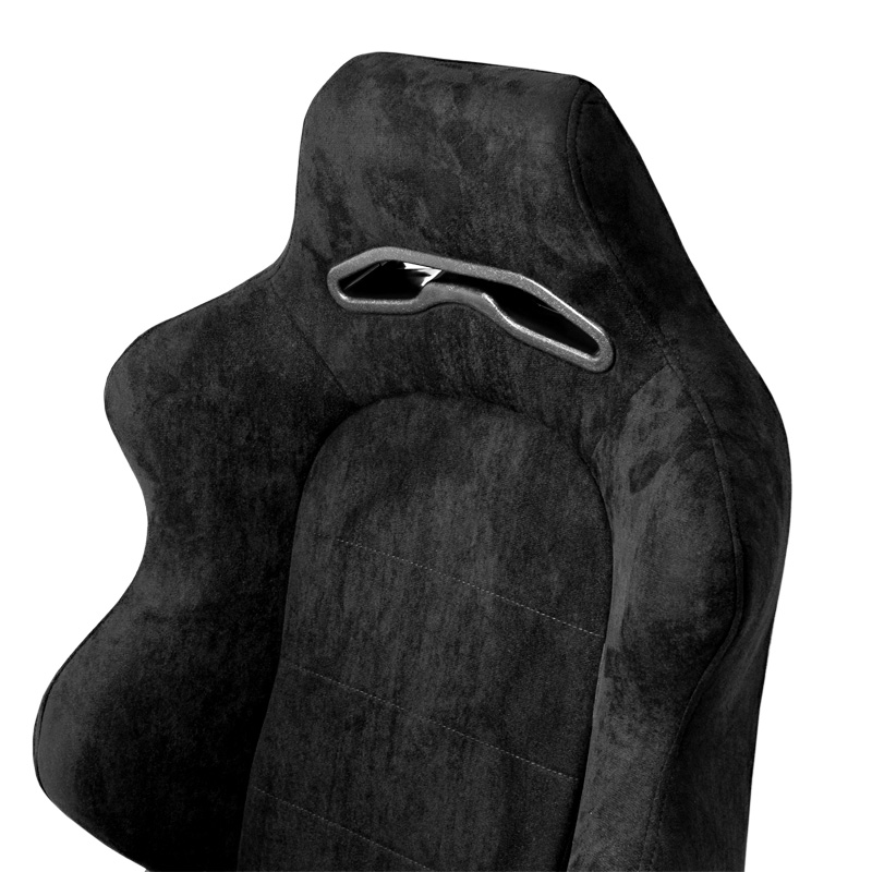Sportstoel "Type C" Stof/Suede Zwart
