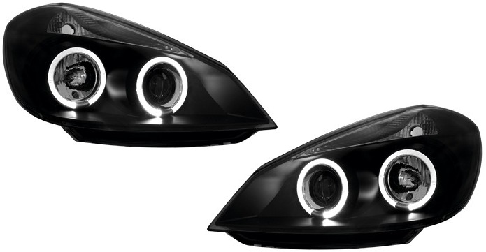 Faros Renault Clio 3 05-.. Angel Eyes negro