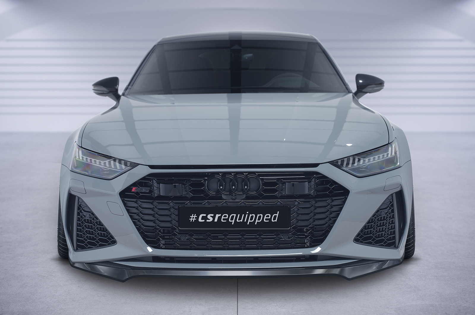 Voorspoiler Audi RS6 C8 / RS7 C8 (4K) CSR Glans Zwart