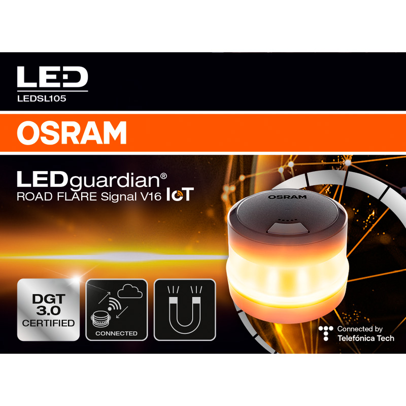 Osram LEDguardian® Road Flare Signal V16 IoT - Veiligheidslicht - DGT 3.0 goedgekeurd