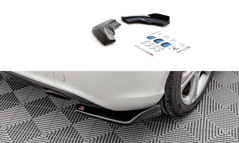 Zijsplitters achter V1 Mercedes A klasse W176 Maxton