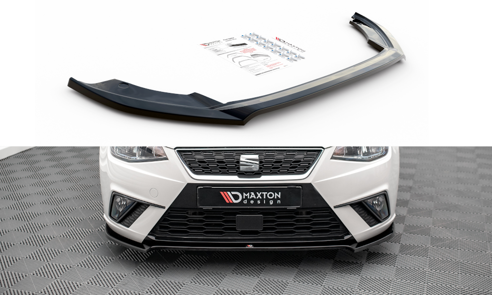 Voorspoiler V.2 Seat Ibiza KJ Maxton Glans Zwart