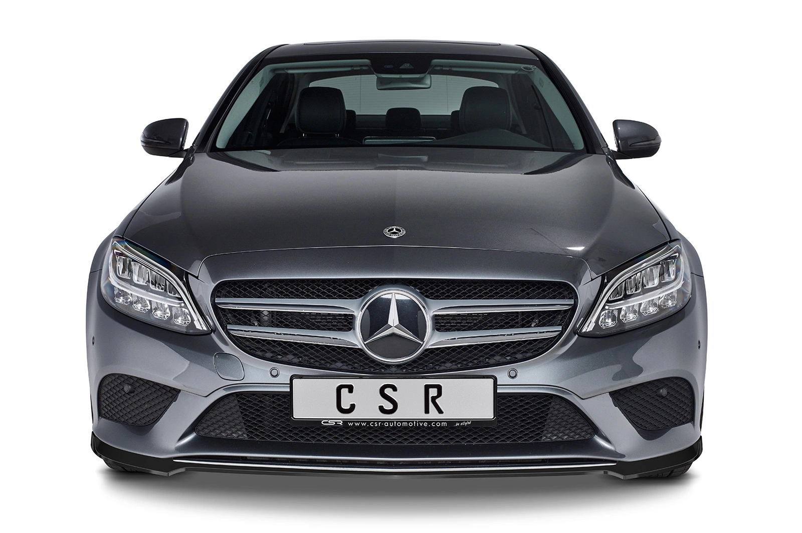 Voorspoiler Mercedes-Benz C-Klasse W205 Glans Zwart van CSR Automotive (04/2018-03/2021 Modellpflege)