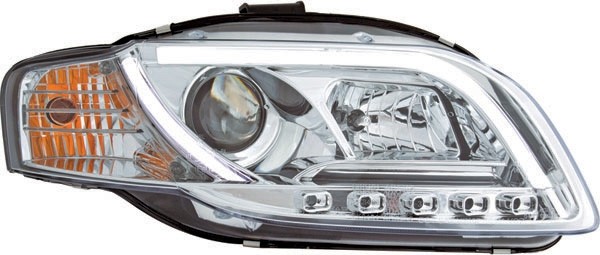 Headlight set Audi A4 8E B7 04-07 clear/chrome