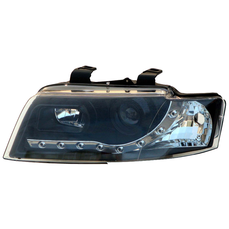 Set Koplampen in DRL-Look  Audi A4 8E/B6 2001-2004 - Zwart