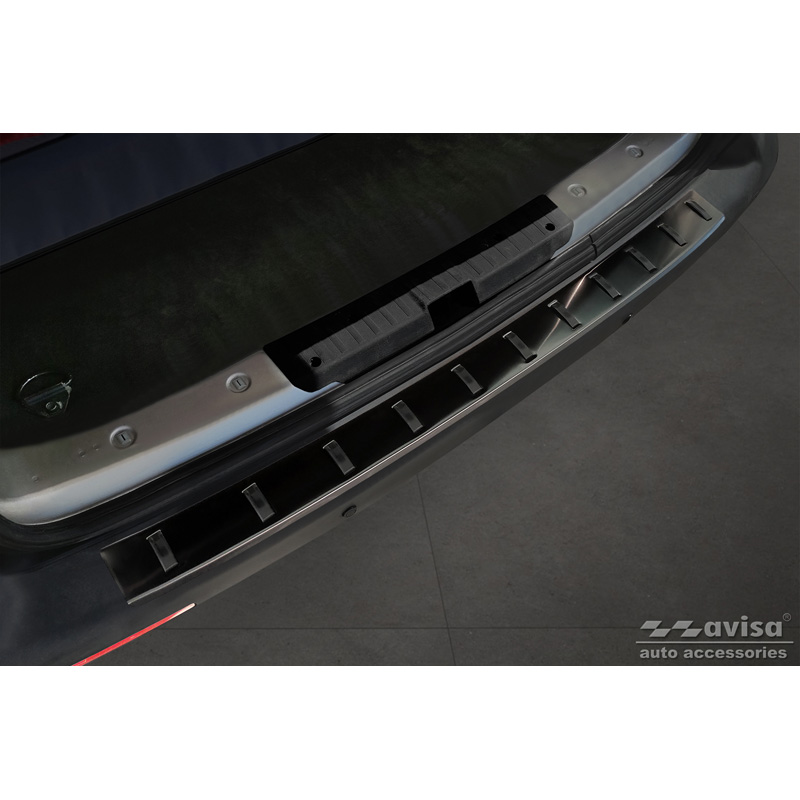 Zwart RVS Achterbumperprotector  Volkswagen Transporter T5 2003-2015 incl. Multivan/Caravelle 'STRONG EDITION'