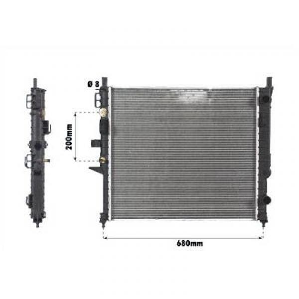 Radiator ML-KLASSE W163 99->> 609x555 270 CDI +/-AC