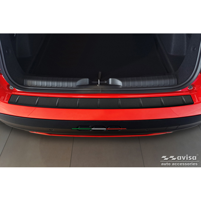 Matzwart RVS Achterbumperprotector  Fiat 600 Mild Hybrid / 600e 2023- 'Ribs'