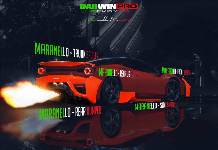 Ferrari 458 Coupe BKSS Style Partial Carbon Fiber Full Body Kit 2010-2015