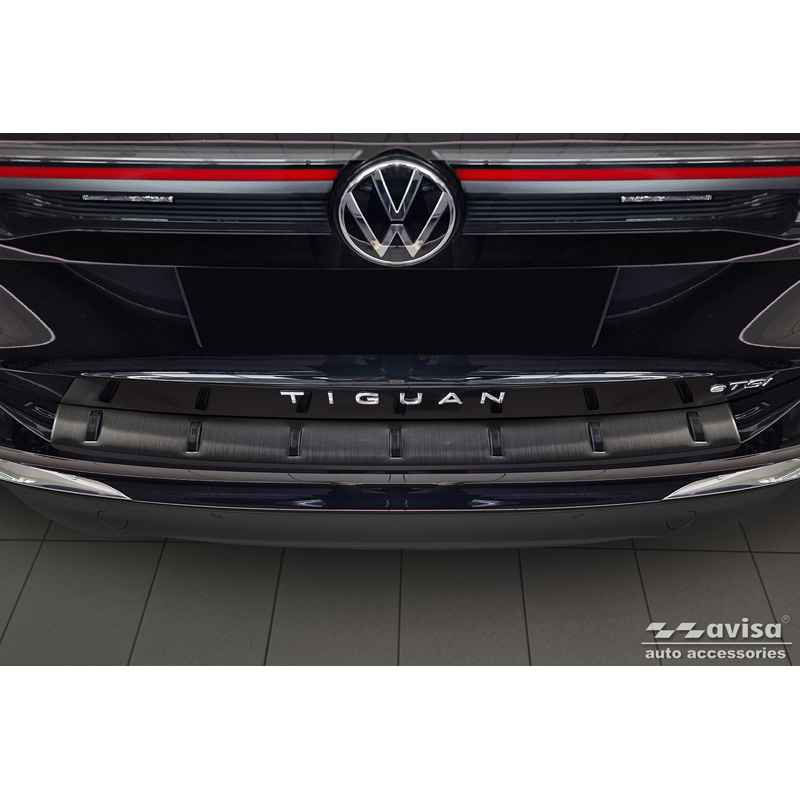 Zwart RVS Achterbumperprotector  Volkswagen Tiguan III (CT1) 2024- 'STRONG EDITION'