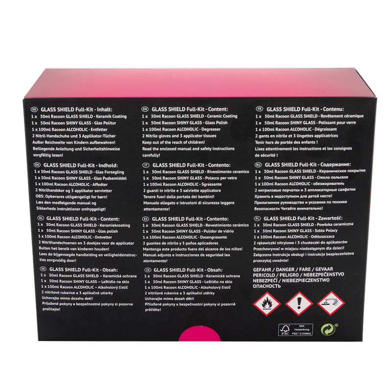 Racoon GLASS SHIELD Keramische Glas-verzegeling - Full Kit