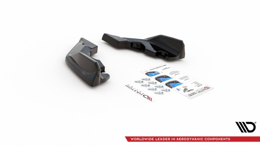 Achter Diffusors zijkanten BMW 1 Serie F40 M-Pack/ M135i Glans Zwart V4