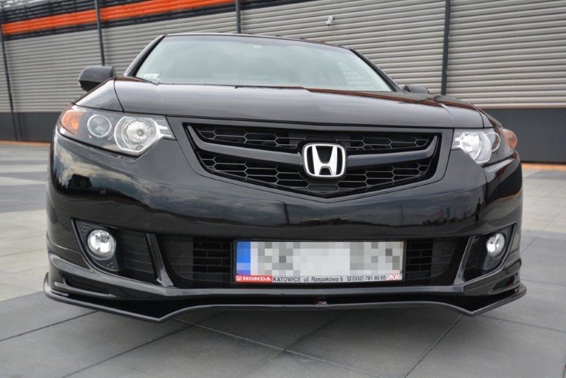 Voorspoiler Honda Accord MK.8 Type-S (Cu-Series) Preface Sedan Glanzend Zwart